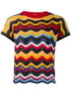 Marni Zig Zag Knitted Top - Blue