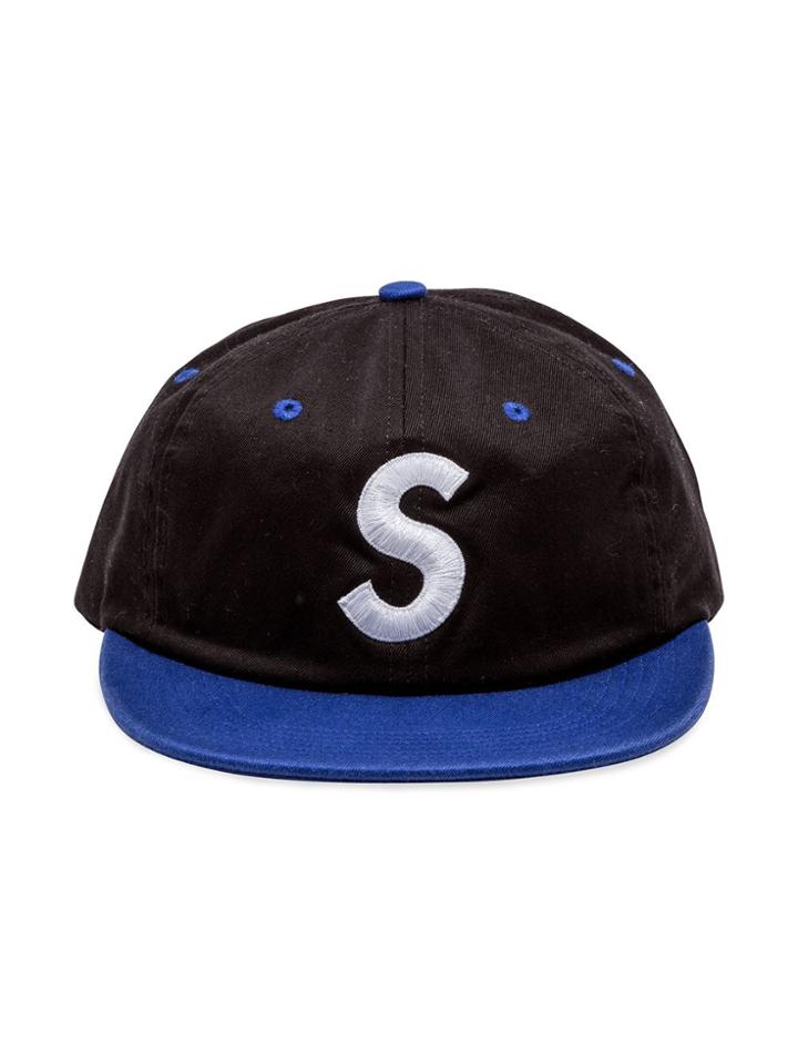 Supreme Washed S Logo 6 - Panel - Black