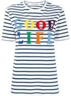Être Cécile Good Life Stripe T-shirt, Women's, Size: Xs, White, Cotton