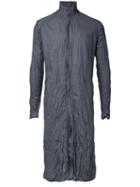 A New Cross - Hand Stitched Long Length Shirt - Men - Linen/flax - M, Grey, Linen/flax