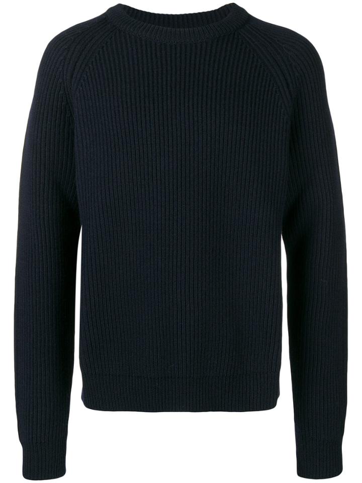 Maison Margiela Loose Fit Longsleeved Sweater - Blue