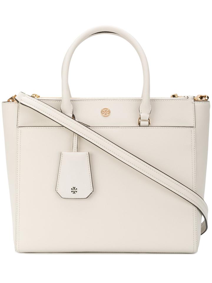 Tory Burch Robinson Double-zip Tote - White