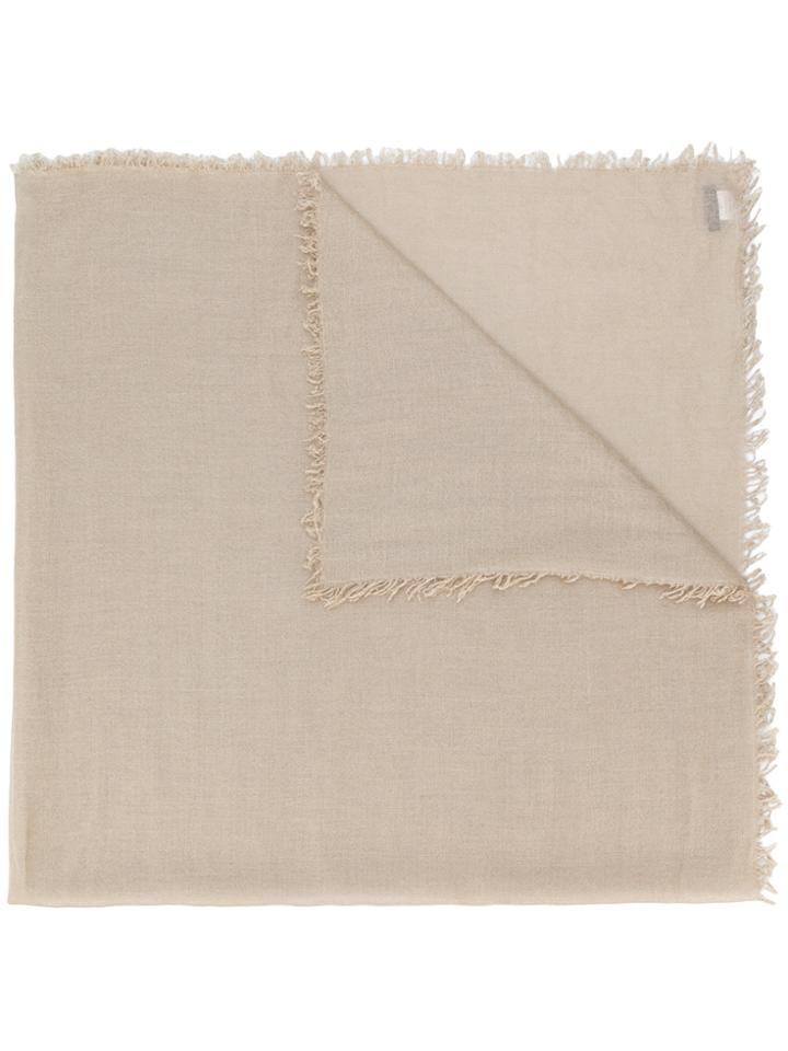Faliero Sarti Fringed Edge Scarf - Nude & Neutrals