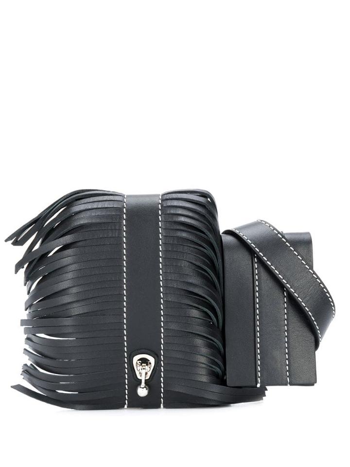 Ermanno Scervino Fringed Belt Bag - Black