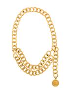 Chanel Vintage Layered Oversize Chain Necklace - Metallic