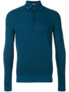 Loro Piana Longsleeved Polo Jumper - Blue