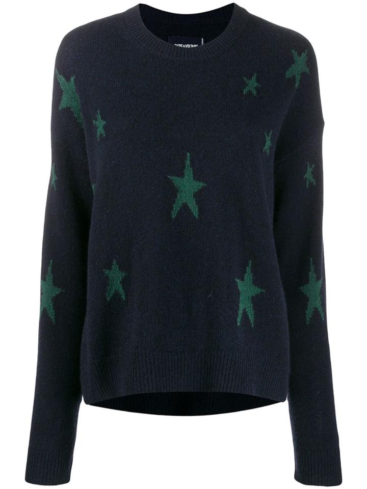 Zadig & Voltaire Star-intarsia Jumper - Blue