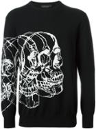 Alexander Mcqueen Skull Intarsia Jumper, Men's, Size: Xl, Black, Cashmere/wool