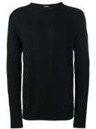 Stephan Schneider Ribbed Crew Neck Jumper, Men's, Size: Small, Black, Wool/alpaca