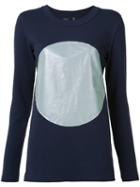 Norma Kamali Reflective Circle T-shirt, Women's, Size: Small, Blue, Cotton/spandex/elastane/polyester