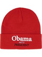 Supreme Obama Beanie - Red