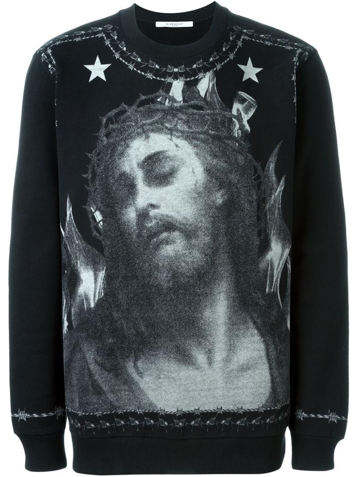 Givenchy Christ Print Sweatshirt, Men's, Size: Xs, Black, Cotton