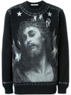 Givenchy Christ Print Sweatshirt, Men's, Size: Xs, Black, Cotton
