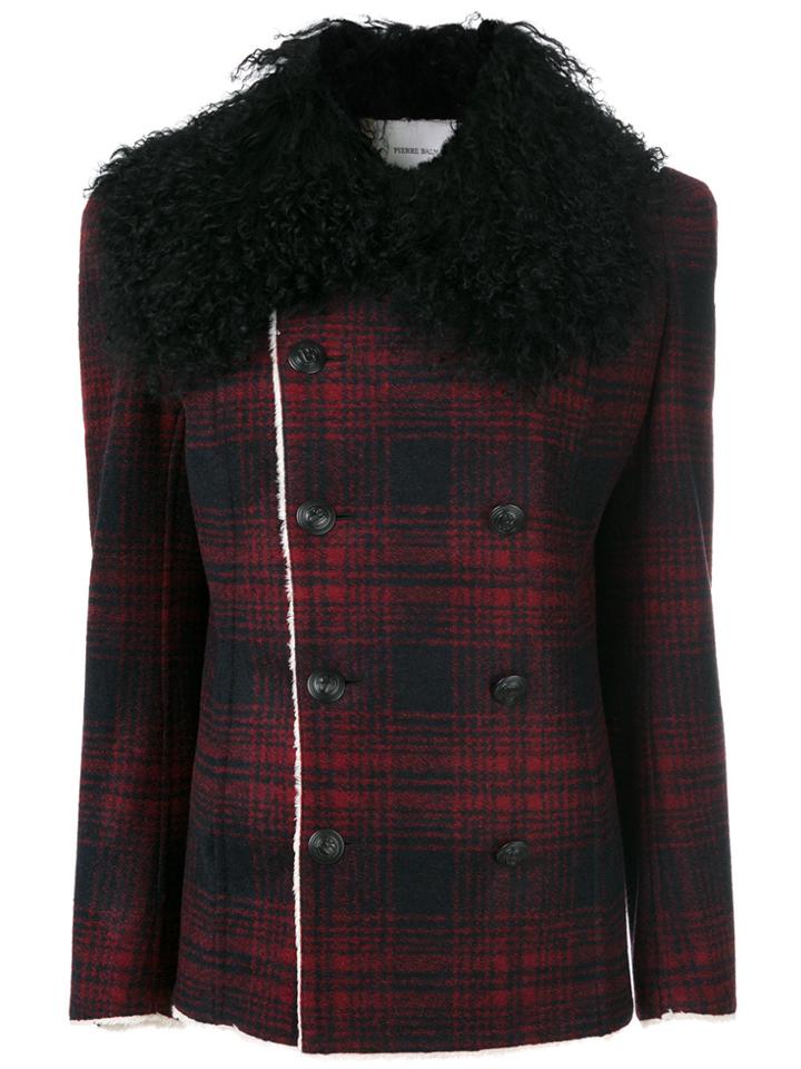Pierre Balmain Checked Jacket - Black