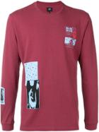 Edwin Printed Crewneck Top - Red
