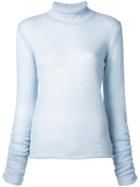 Le Ciel Bleu Sheer Jumper, Women's, Size: 36, Blue, Silk/wool