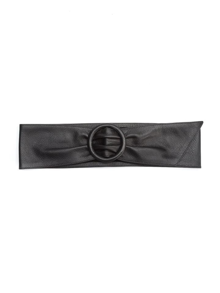 Egrey Leather Belt, Women's, Size: Medium, Black, Leather