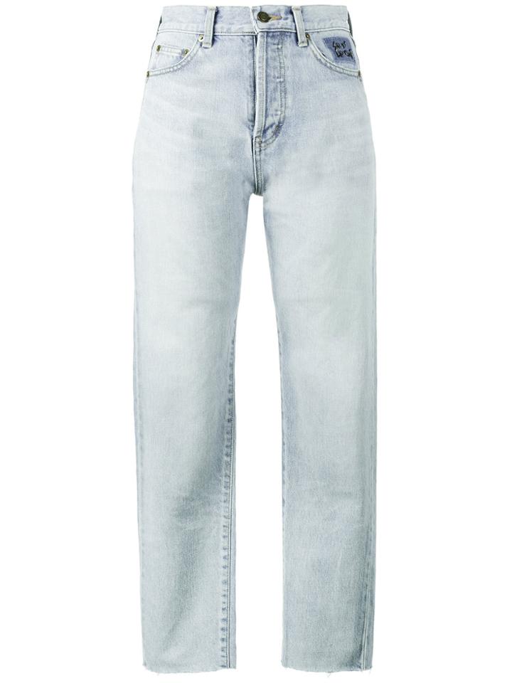 Saint Laurent Blue High Waisted Slim Jeans