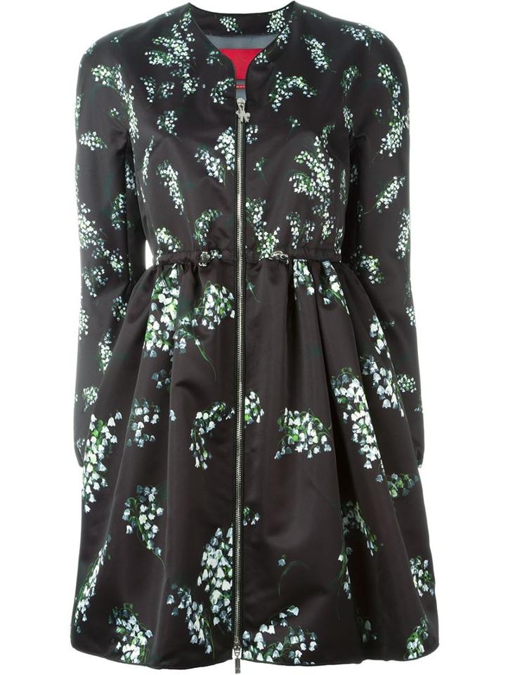 Moncler Gamme Rouge Floral Print Raincoat