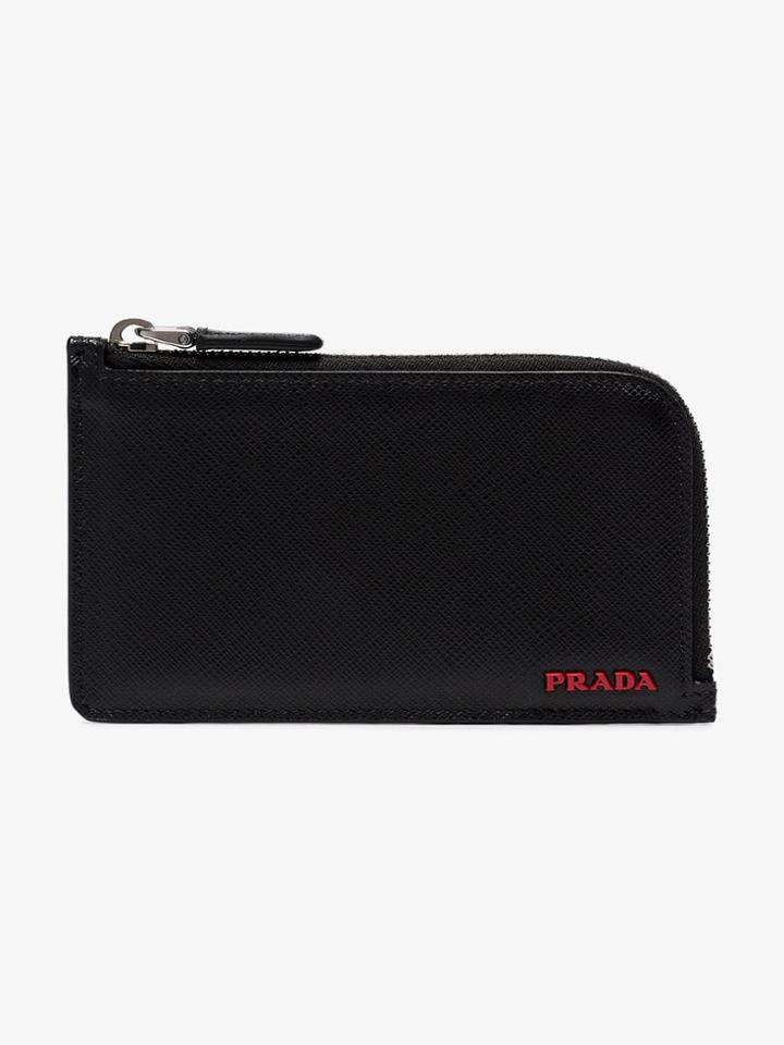 Prada Black Saffiano Leather Cardholder