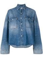 R13 Oversized Denim Shirt Jacket - Blue
