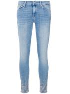 7 For All Mankind Embellished Skinny Jeans - Blue
