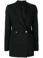 Tagliatore Long Double-breasted Jacket - Black