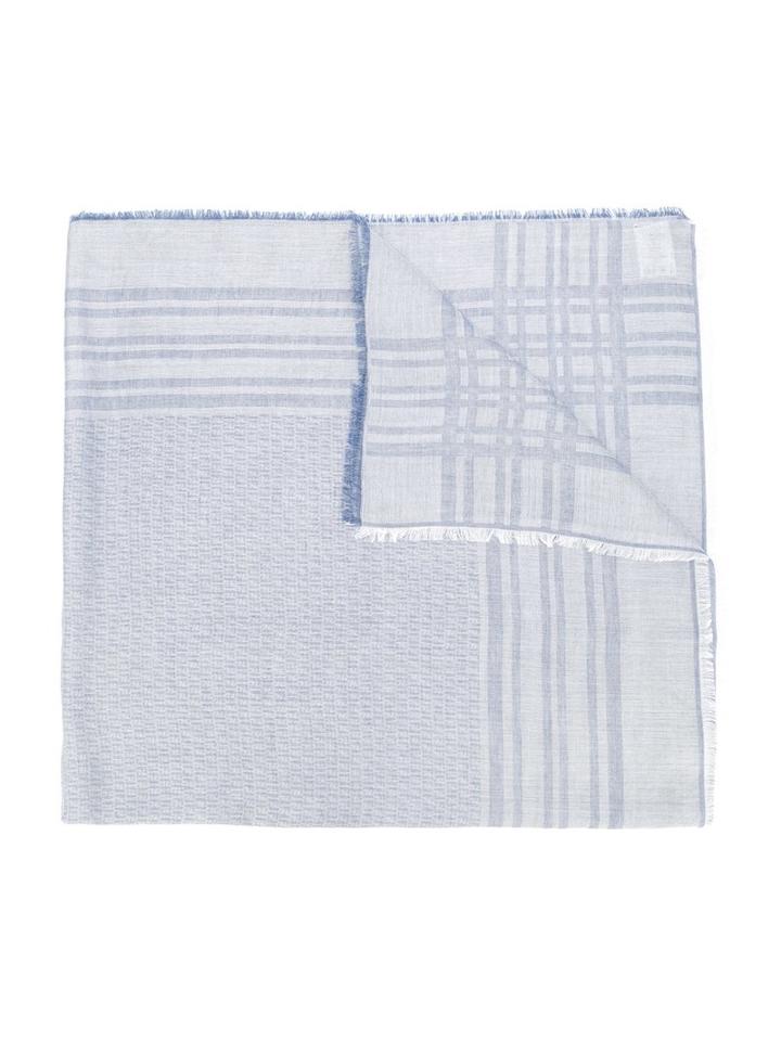Fendi Kids Kefiah Jacquard Scarf, Boy's, Blue