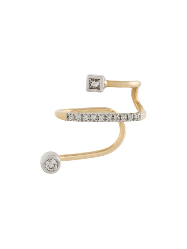 Maria Black Avery Blanc Diamond Ear Cuff - Metallic