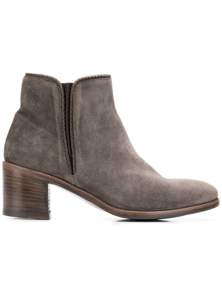 Alberto Fasciani Mid-heel Ankle Boots - Grey