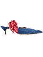 Gia Couture Bandana-accented Pumps - Blue