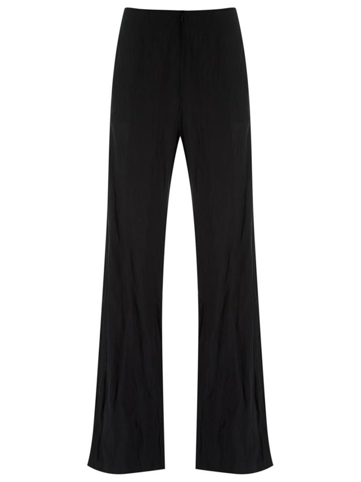 Uma Raquel Davidowicz - Wide Leg Trousers - Women - Cotton/viscose/metallized Polyester - 38, Black, Cotton/viscose/metallized Polyester