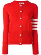 Thom Browne Colour Block Cardigan, Women's, Size: 42, Red, Cashmere