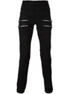 Faith Connexion Zipped Skinny Jeans, Men's, Size: 29, Black, Cotton/spandex/elastane
