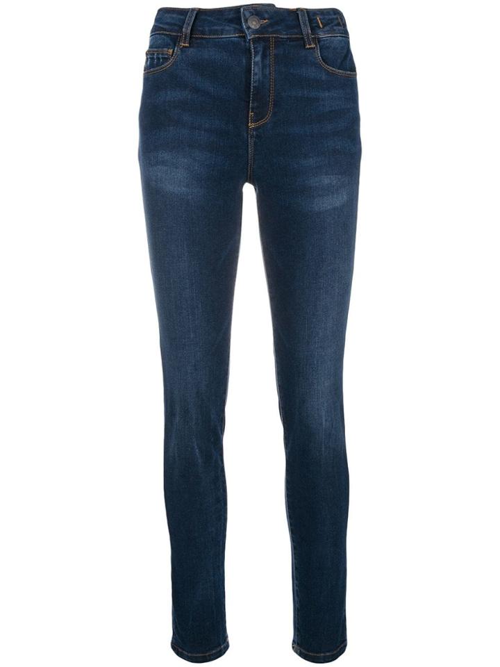 Twin-set Cropped Skinny Jeans - Blue