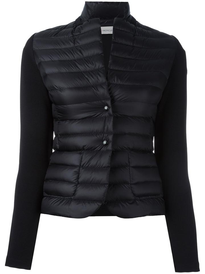 Moncler Padded Front Jacket, Women's, Size: Large, Black, Polyamide/polyester/feather Down