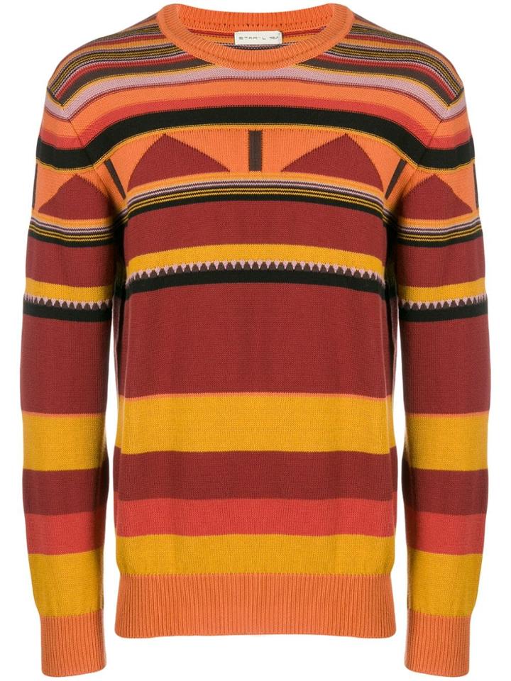 Etro Patterned Jumper - Orange