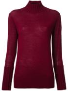 Le Ciel Bleu Ribbed Jumper, Women's, Size: 36, Red, Wool