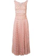 A.l.c. Peach Print Pleated Dress, Women's, Size: 8, Pink/purple, Silk