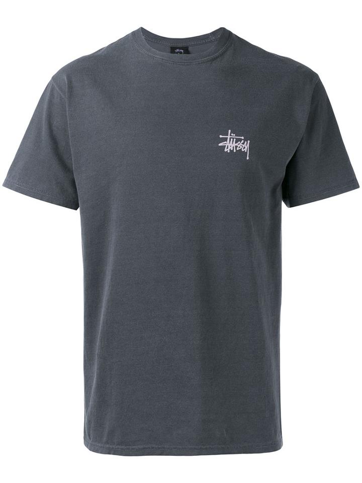 Stussy - Logo Print T-shirt - Men - Cotton - M, Black, Cotton