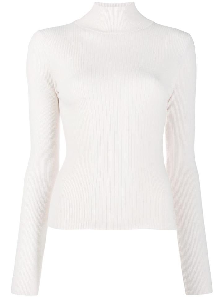 Áeron Ribbed Roll Neck Jumper - Neutrals
