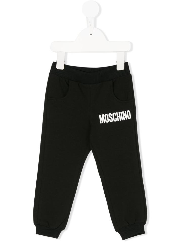 Moschino Kids - Branded Sweatpants - Kids - Cotton/spandex/elastane - 36 Mth, Black