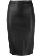 Ann Taylor Faux Leather Pencil Skirt, Black - Size 0 | LookMazing