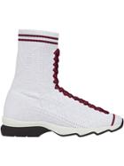 Fendi Fabric Sock Sneakers - White