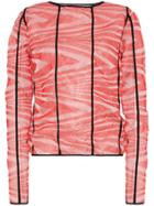 Asai Wave Gleam Tie-dye Top - Red