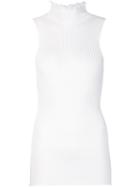 Proenza Schouler Ribbed Knit Tank Top, Women's, Size: S, White, Silk/polyamide/viscose