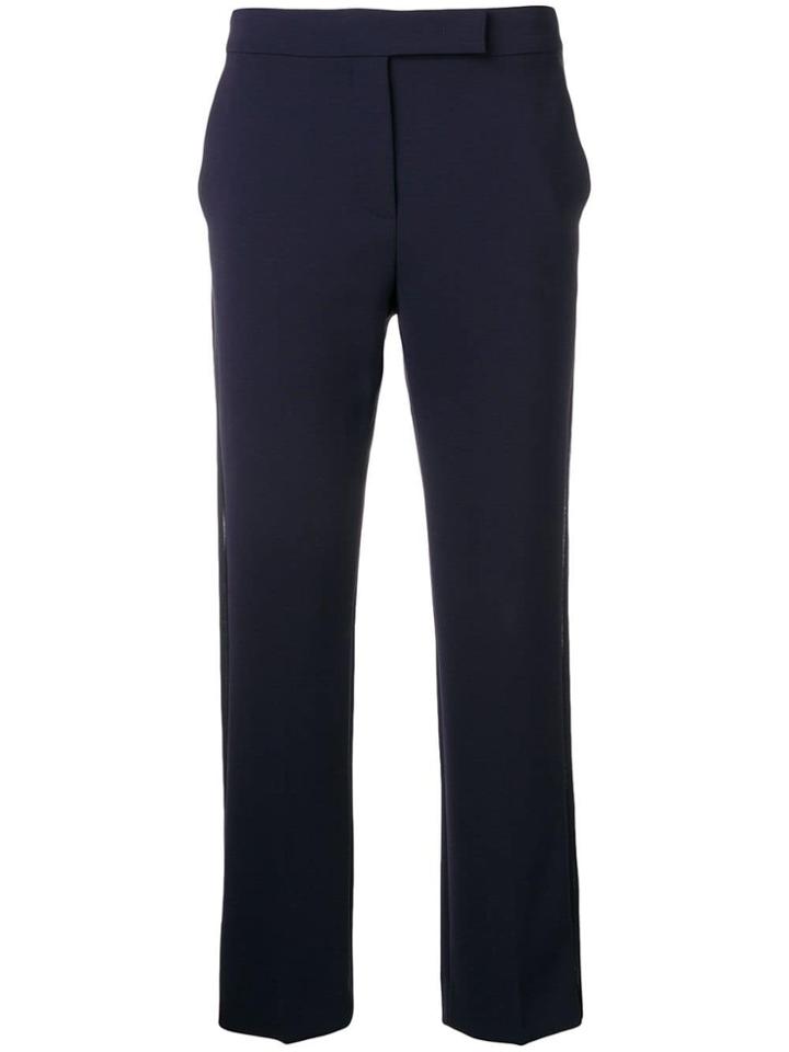 Max Mara Mid Rise Cropped Trousers - Blue