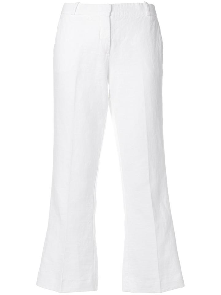 Kiltie Classic Cropped Trousers - White