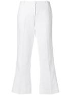 Kiltie Classic Cropped Trousers - White