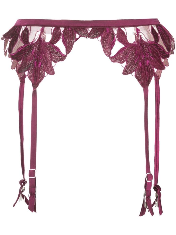 Fleur Du Mal Lily Garter Belt - Pink
